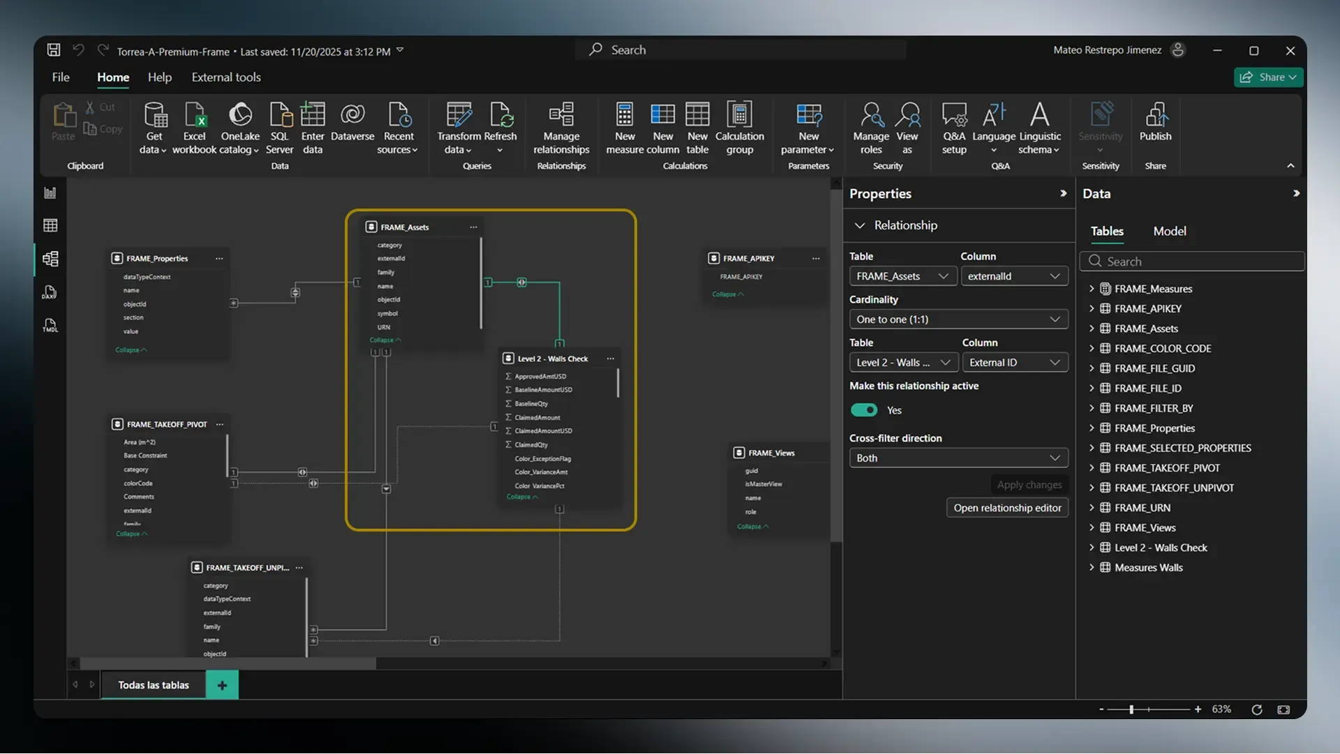 Excel to Power BI workflow with Frame